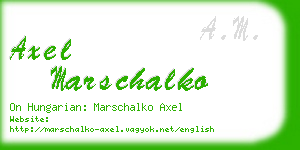 axel marschalko business card